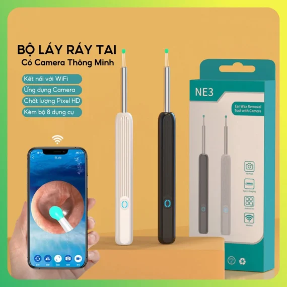 Máy lấy ráy tai gắn camera nội soi thông minh NE3