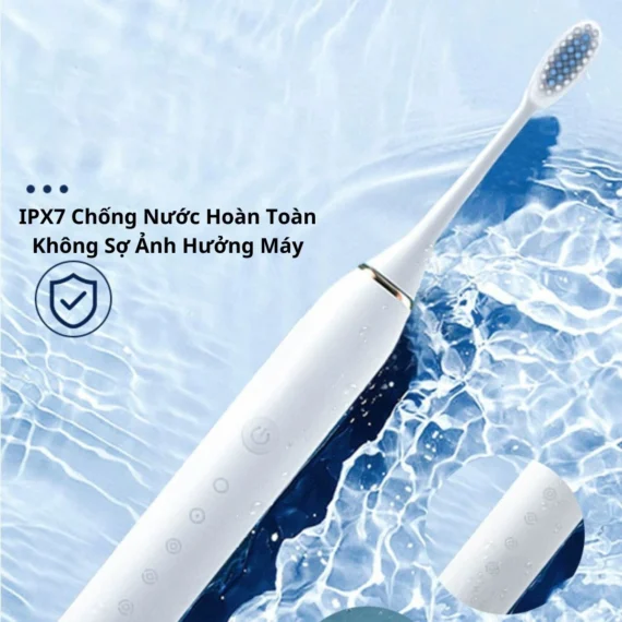 Bàn Chải Điện đa đăng Sonic X-3 sóng âm đầu chải lông mềm với 6 chế độ rung - Ảnh 4