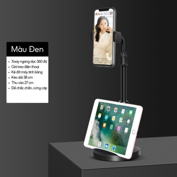 Giá đỡ điện thoại để bàn xoay 360 độ chống gù - Ảnh 6