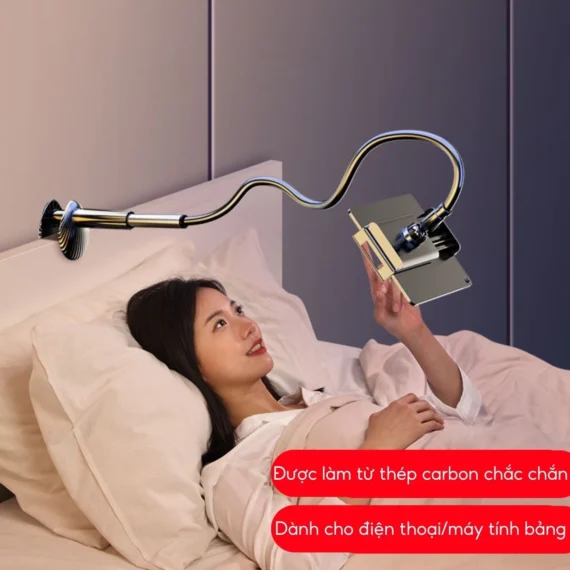Giá đỡ điện thoại uốn dẻo xoay 720 độ có thể kẹp đầu giường, cạnh bàn - Ảnh 3