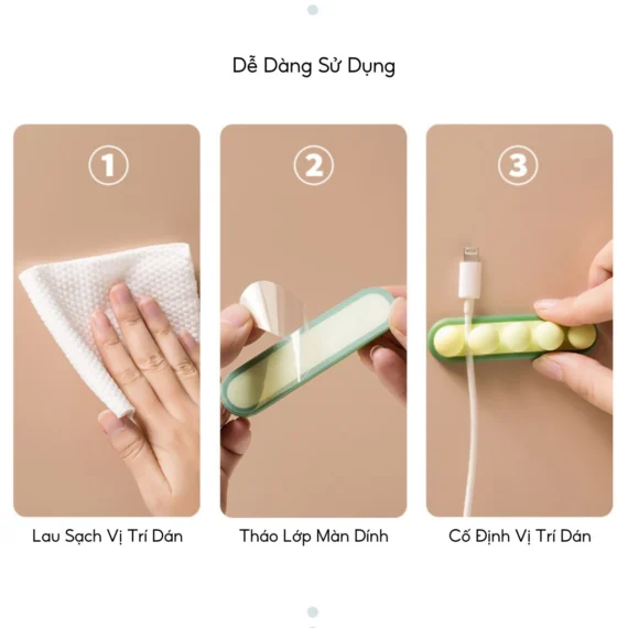 Kẹp cố định dây sạc, dây điện bằng Silicon chống thấm, chịu lực cao - Ảnh 7