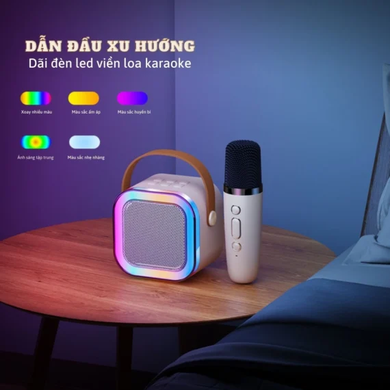 Loa Bluetooth Karaoke Mini KINYO K12 kèm mic không dây công suất 10W - Ảnh 2