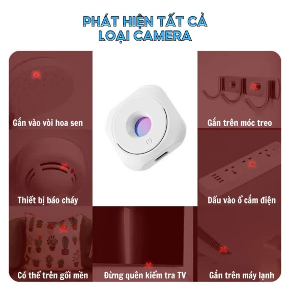 Máy Dò Camera Ẩn phát hiện tia hồng ngoại S16 chống nhìn trộm, bảo vệ riêng tư - Ảnh 2