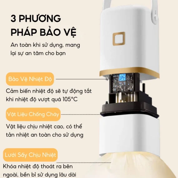 Máy sấy quần áo mini diệt khuẩn loại bỏ ẩm móc công suất 500W - Hình ảnh 6