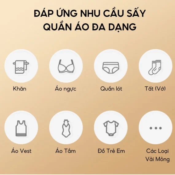 Máy sấy quần áo mini diệt khuẩn loại bỏ ẩm móc công suất 500W - Hình ảnh 9