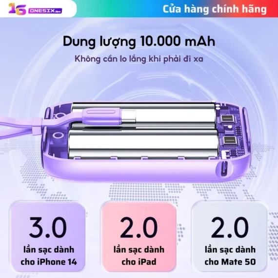 Sạc dự phòng Joyroom chính hãng 10000 mAh sạc nhanh tốc độ 22.5W - Ảnh 4
