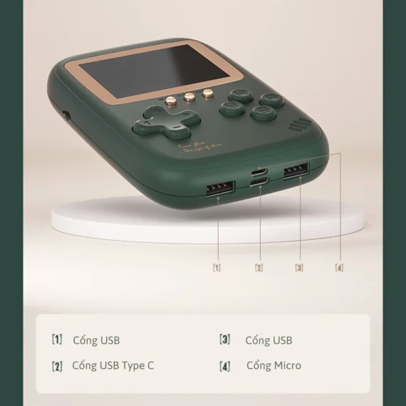 Sạc dự phòng kiêm máy chơi game 500 trò dung lượng 10000 mAh - Hình ảnh 3