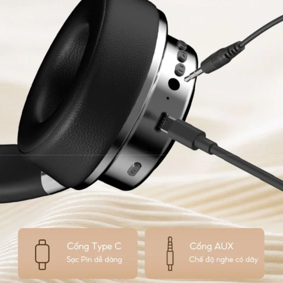 Tai nghe không dây CR-9 kết nối Bluetooth 5.4 âm thanh HiFi - Ảnh 6
