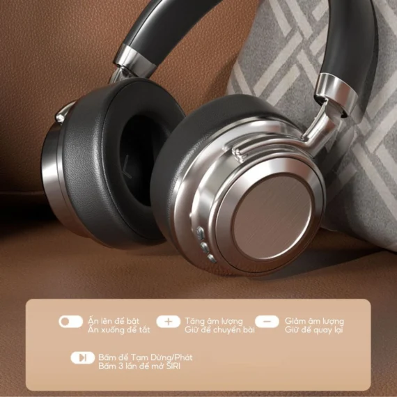 Tai nghe không dây CR-9 kết nối Bluetooth 5.4 âm thanh HiFi - Ảnh 7