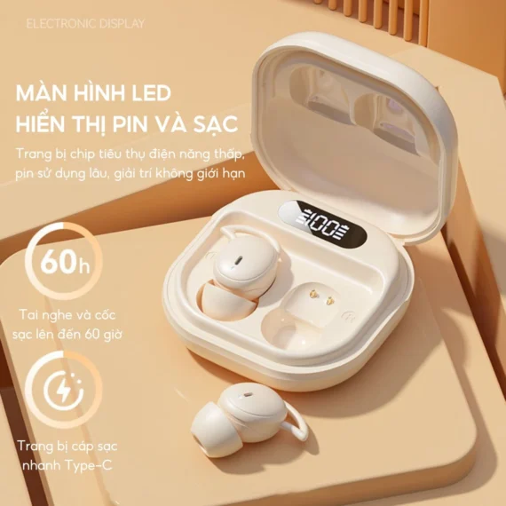Tai nghe Bluetooth M72 giảm tiếng ồn, không áp lực lên tai khi nằm nghiêng - Ảnh 4